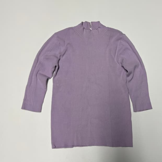 여성 잇미샤 풀오버 골지 니트 연보라 S