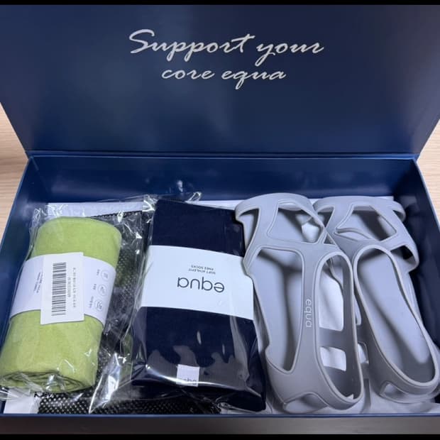 에콰 필라테스 코어슈즈 m+ 삭스+타월 gift package