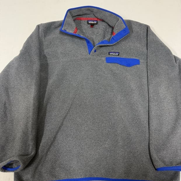 13FW 파타고니아 신칠라 스냅-T 플리스 그레이 블루 트림