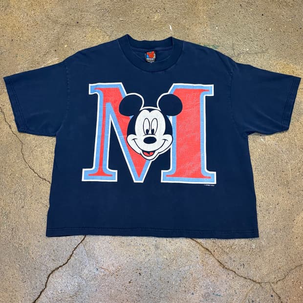 90s Made in USA 미국 빈티지 디즈니 미키마우스 반팔티