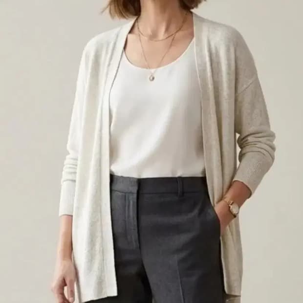 빈스(VINCE) 캐시미어 100% 오픈 가디건 ~66