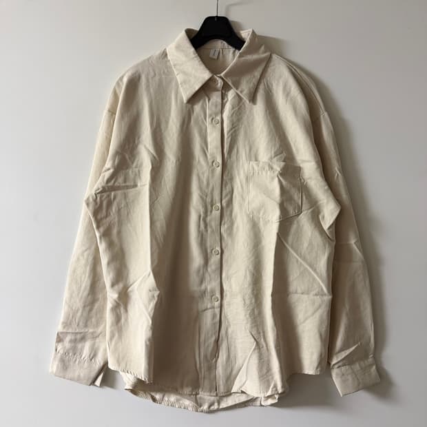 새상품 여자 벨로아 남방 (베이지)