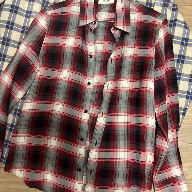 셀린느 여성용 비스코스 플란넬셔츠