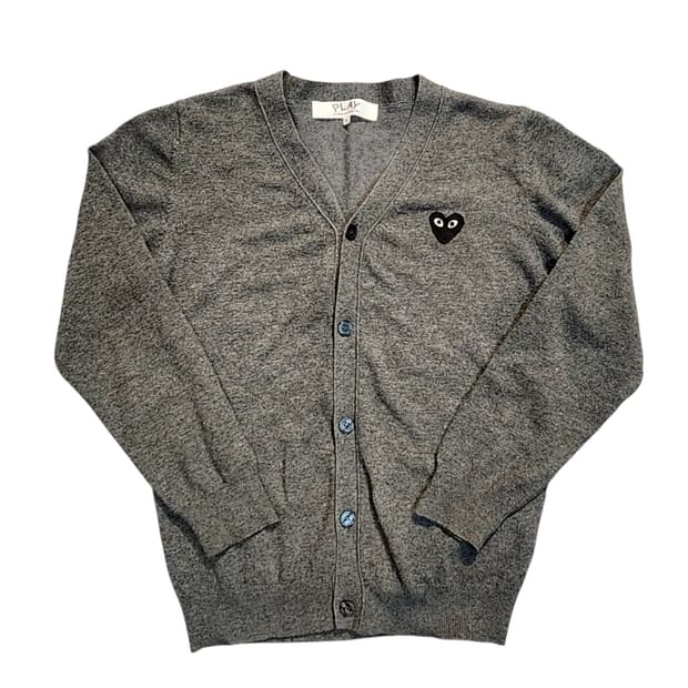 꼼데가르송 블랙 하트 가디건 그레이 (XL)