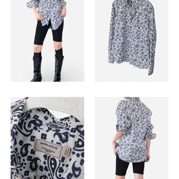 Maison Kitsuné Paisley Print Shirt
