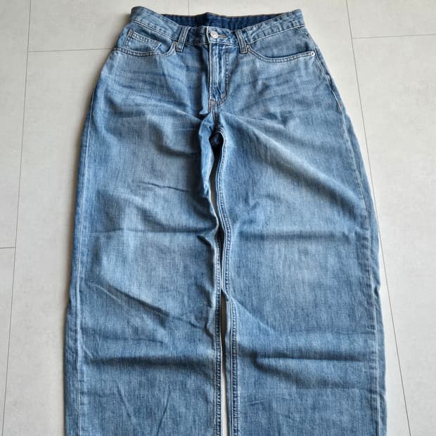 블루 배기 스파오 진