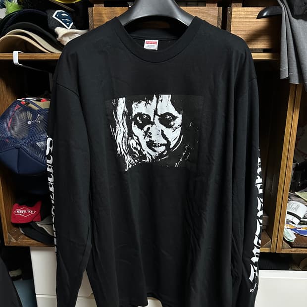 슈프림 엑소시스트 롱슬리브 블랙 XL