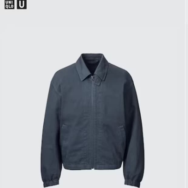 유니클로u 24ss 집업블루종 68 blue