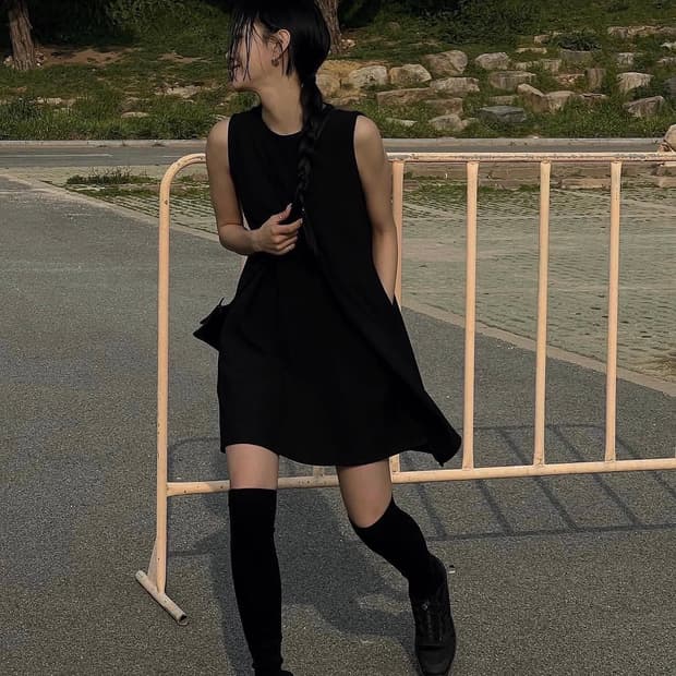트리밍버드 Oblique Layered Mini One-piece / B