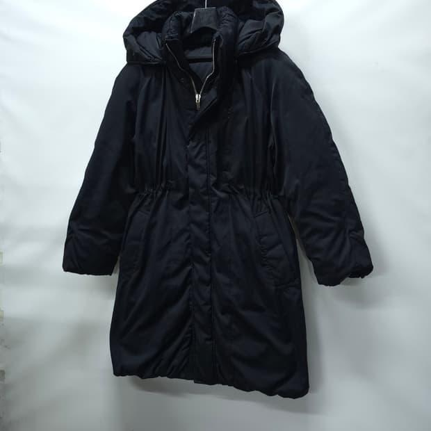 지오송지오 여성 후드 구스다운 롱 패딩 점퍼 (허리 스트링 조절)