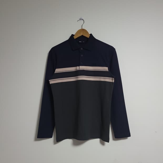 (95) NEPA 네파 남성용 긴팔 카라 티셔츠 차콜 네이비