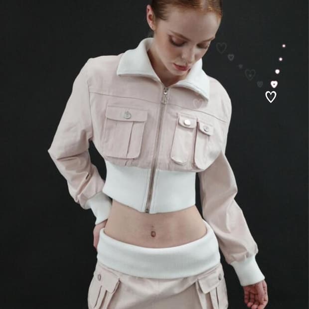 드라이로즈 rib pocket jaket,skirt set up