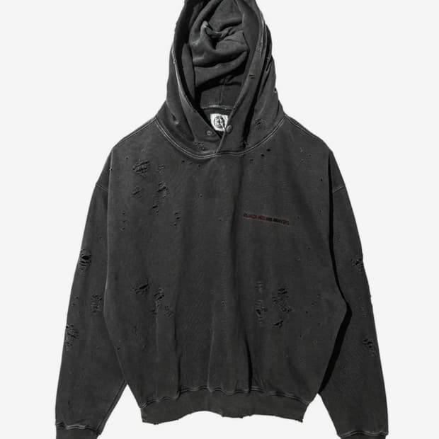Damoim Garment Dyed Hoodie (CHARCOAL)