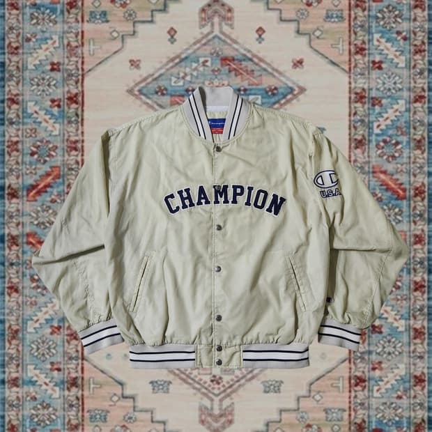 Champion USA 빅로고 바시티 자켓 (L)