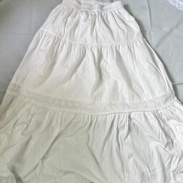 빈티지 화이트 롱치마