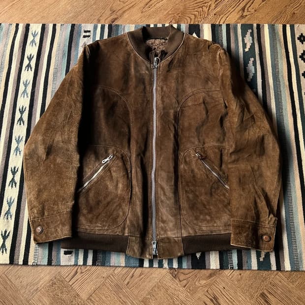 [S]8~90's 유럽 빈티지 쉐르파 스웨이드 자켓