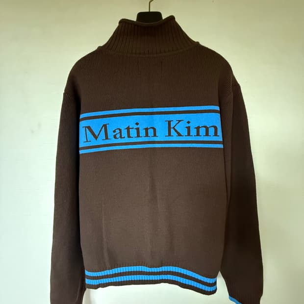 마뗑킴 스펠 포인트 스트라이프 가디건 L사이즈