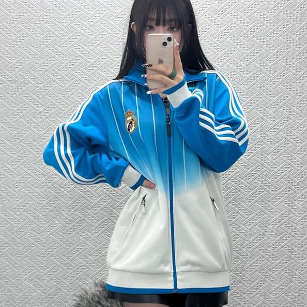 아디다스 레알마드리드 올드스쿨 레트로 져지 집업 115 C10249