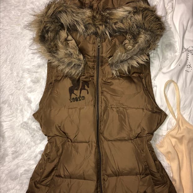 brown horse vest padding