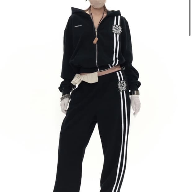 604서비스 스쿨로고 트랙팬츠 s