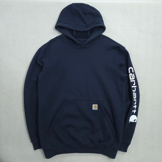 칼하트 사이드로고 후드티 M 네이비