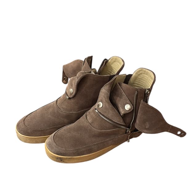 Attachment/WhiteFlag Leather Biker Boots