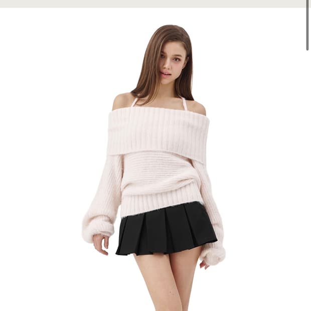 새상품 클리시어 팔레트 니트 핑크