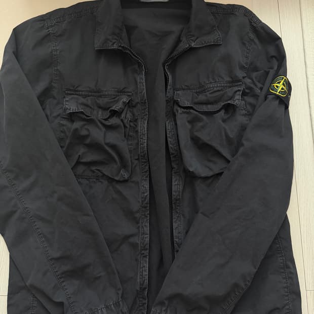 백화점판 스톤아일랜드 오버셔츠 블랙 M