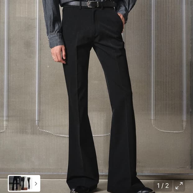 잔느 플레어 슬랙스 블랙