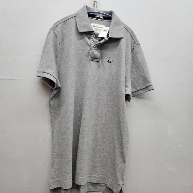 새상품) 아베크롬비 로고자수 반팔카라 XL(L)