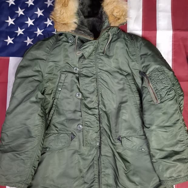 오리지날 미공군 64's 써든 울파일 N-3B 파카