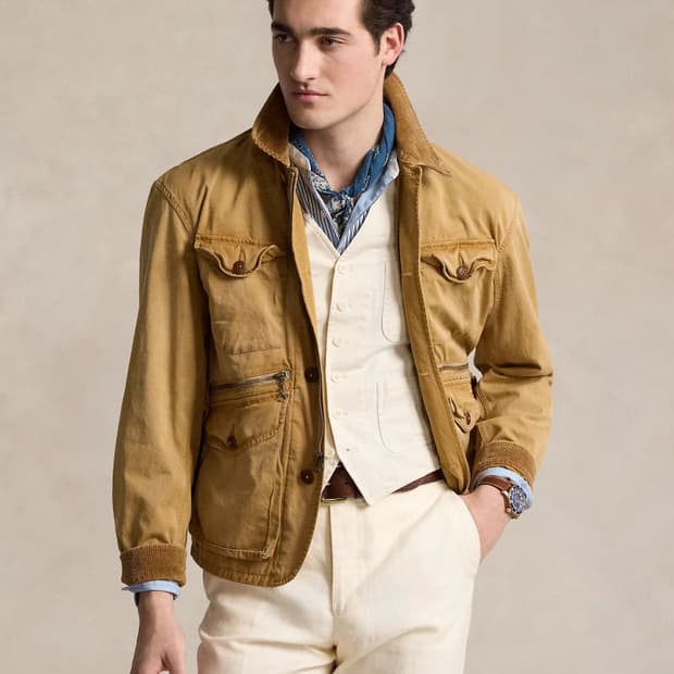 폴로 캔버스 웨이딩 자켓 탄 M