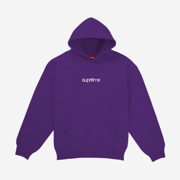 슈프림 서울 후드티 퍼플