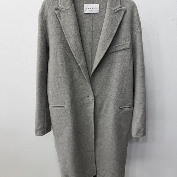 정품) 산드로 여성 간절기 그레이 코트 36