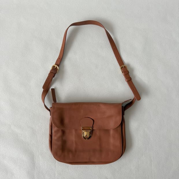 Pre owned 레더 숄더 크로스백