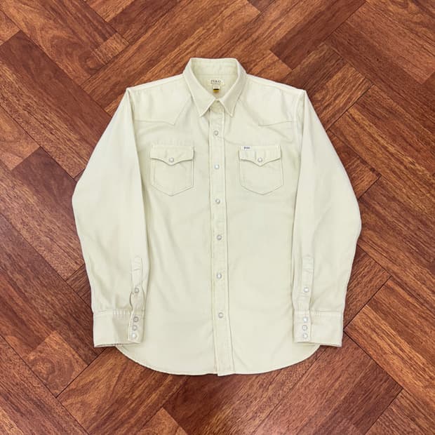 L 폴로 랄프로렌 데님앤서플라이 베이지 웨스턴 남방 셔츠 