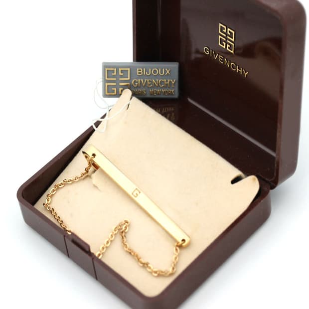 지방시 A등급 5.3cm 유광 G로고 체인 명품 타이바 빈티지