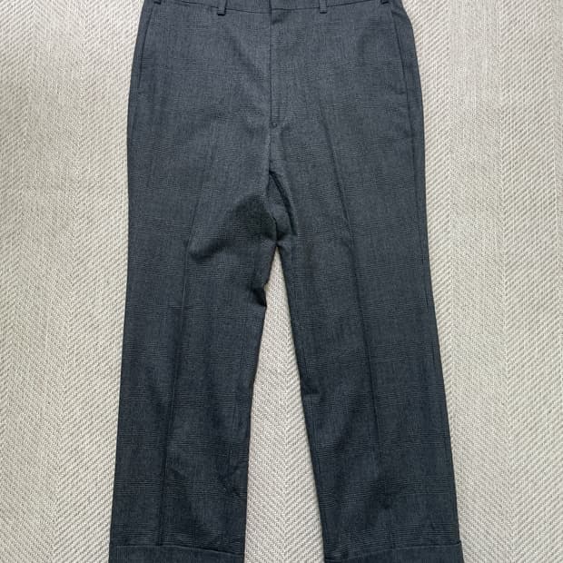 제이프레스 어센틱 글렌체크 그레이 슬렉스