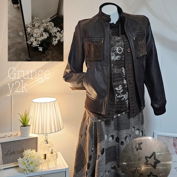 Grunge Y2K look style set