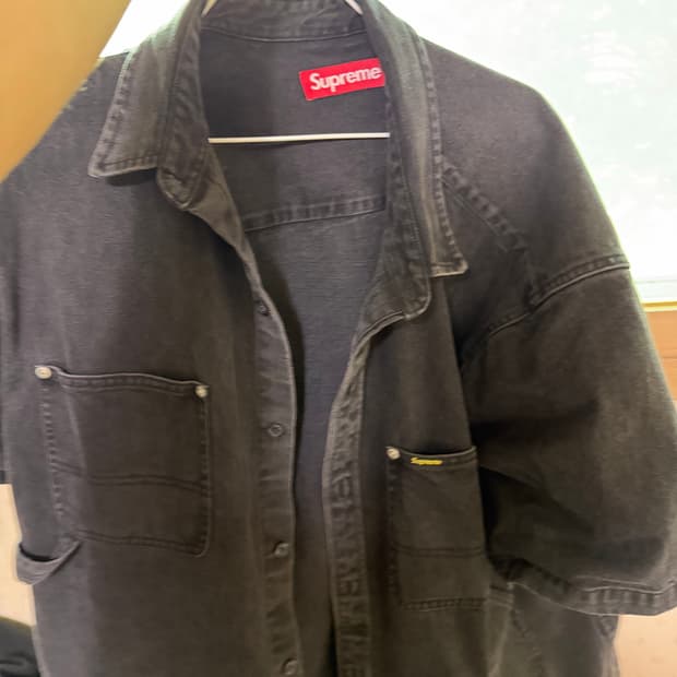 슈프림 반팔 데님자켓 xl팝니다