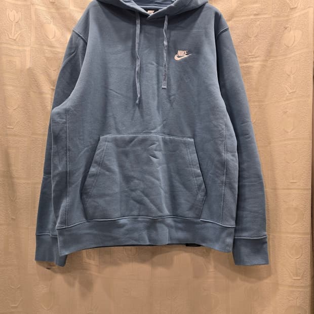 나이키 기모 하늘색 후드티 M(95)