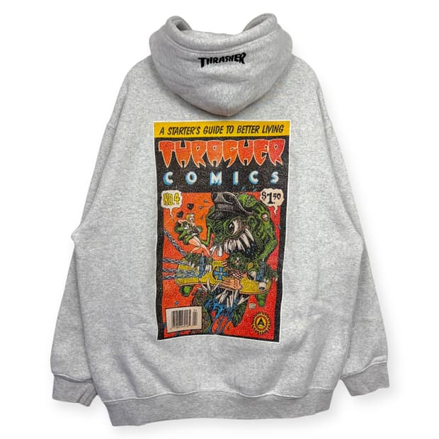 쓰레셔 트레셔 후드 프린팅 티셔츠