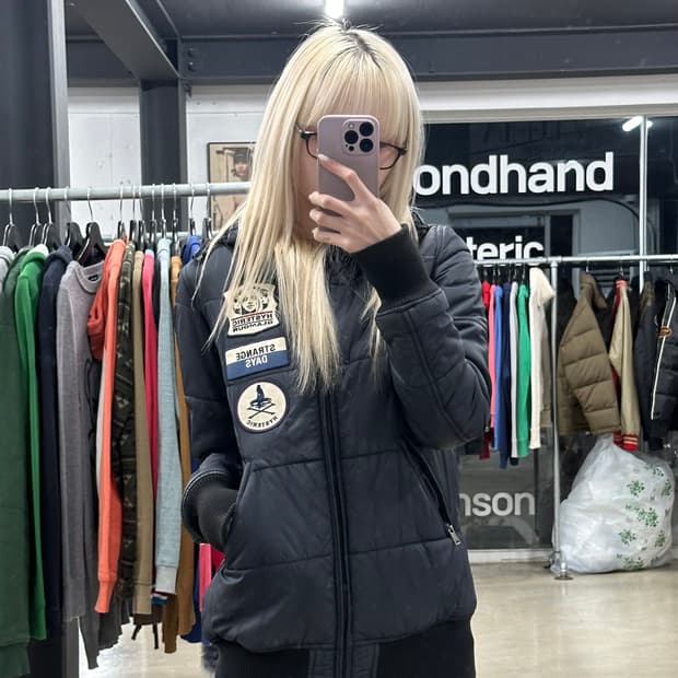 히스테릭 글래머 패치 누빔 자켓