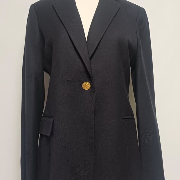 버버리(Burberrys) 기사 자카드 네이비 금장 블레이저