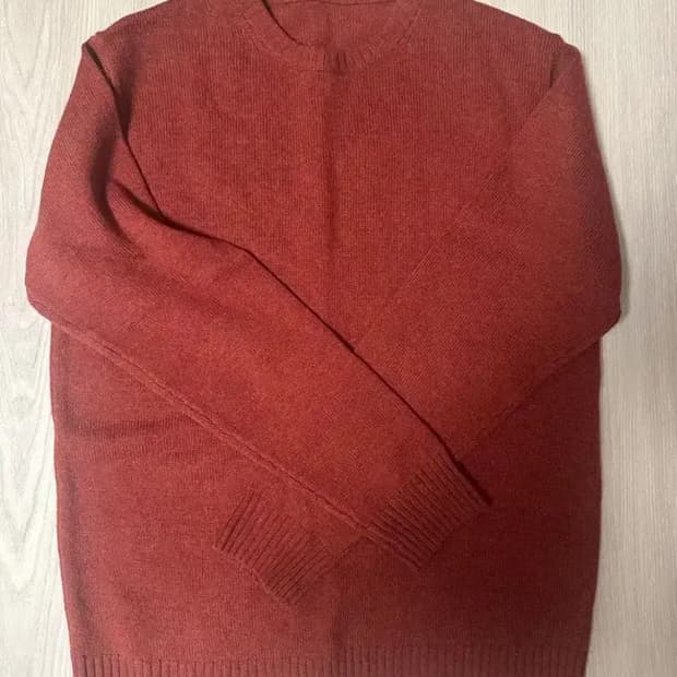 무인양품 라운드넥 니트 레드 xl