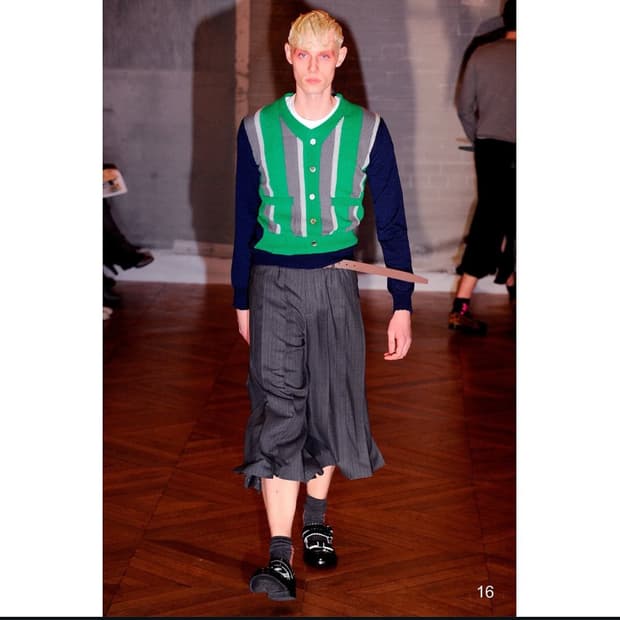 꼼데가르송 옴므 플러스 09fw 스트라이프 팬츠 xs