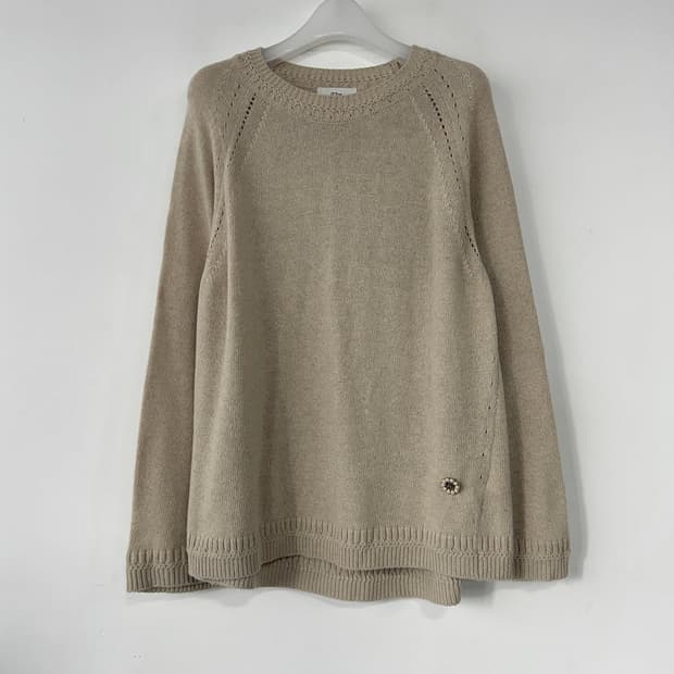 오즈세컨 비즈포인트 캐시미어100 니트 탑