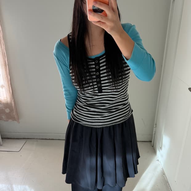 일본빈티지 폴로+갭 레이어드 세트