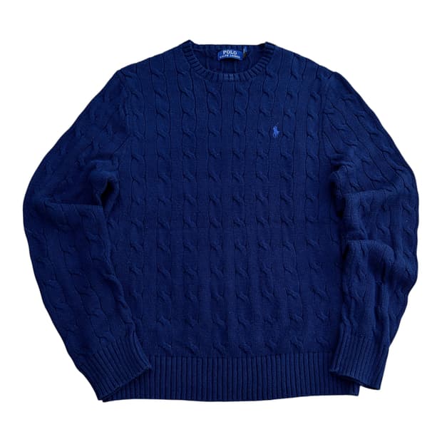 폴로 랄프로렌 네이비 케이블 니트