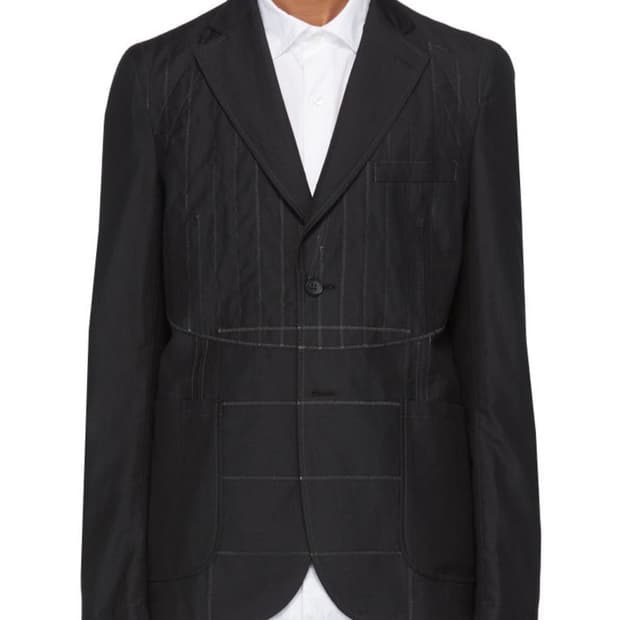 준야 와타나베 꼼데가르송 MAN 패턴 테일러드 자켓 AD2019 XL